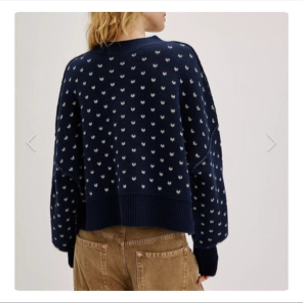 Free People EASY STREET PATTERNED CROP SWEATER - Picture 3 of 13